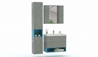 Мебель для ванной Альта 1 BMS голубого цвета