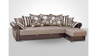 Угловой диван Виктория 6 BMS коричневого цвета