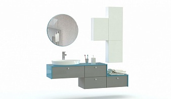 Мебель для ванной Амели 2 BMS синего цвета