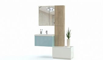Мебель для ванной комнаты Ристо 4 BMS синего цвета