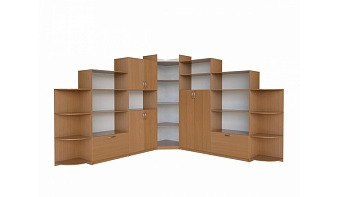 Угловой шкаф для книг и игрушек BMS по индивидуальному заказу