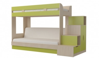 Двухъярусная кровать с ящиками в лестнице Карамель 75-01 BMS