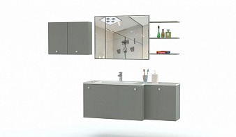 Комплект для ванной комнаты Ассоль 5 BMS серый