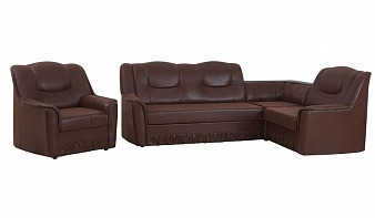 Угловой диван Нео 6 BMS коричневого цвета