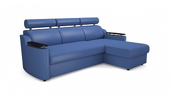 Угловой диван Виза В 07 трапеция BMS синего цвета