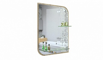 Зеркало в ванную комнату Дуо 2 BMS цвета дуб