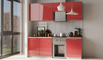 Кухня Елизавета Мини BMS красного цвета