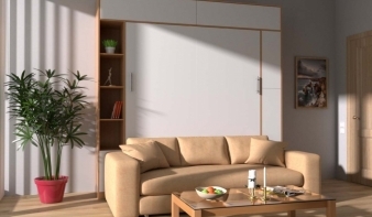 Вертикальная Шкаф-кровать с диваном Верона BMS