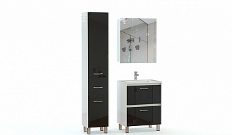Комплект для ванной комнаты Фрост 2 BMS черно-белая