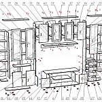 Схема сборки Мебельная стенка Вива-1 BMS