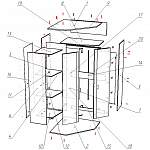 Схема сборки Шкаф угловой Карамель BMS