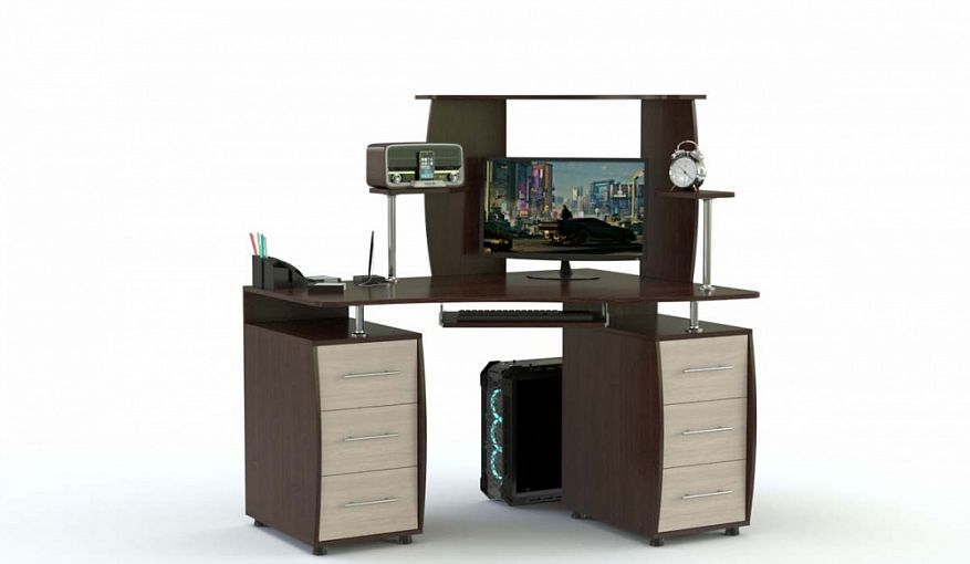 Угловой компьютерный стол КС-12У 2Я BMS - Фото