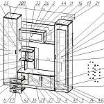 Схема сборки Мебельная стенка Лио BMS