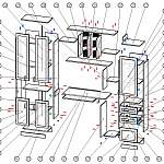 Схема сборки Мебельная стенка МС 10 BMS