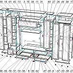 Схема сборки Мебельная стенка Аврелия-9 BMS