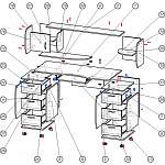 Схема сборки Компьютерный стол Дрофа КН-120 BMS