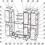 Схема сборки Мебельная стенка Вега BMS