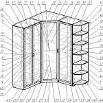 Схема сборки Шкаф угловой Верона-12 BMS