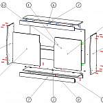 Схема сборки Тумба-витрина Ксено СТЛ-078 BMS