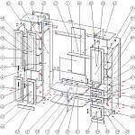 Схема сборки Мебельная стенка МС 12 BMS
