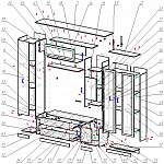 Схема сборки Мебельная стенка Моника 1 BMS