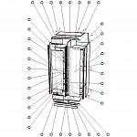 Схема сборки Шкаф-купе Премьер-1 2-х дверный с зеркалом BMS