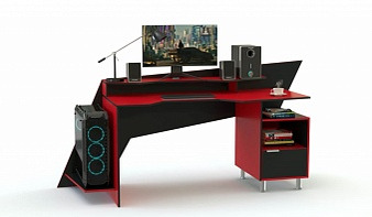 Геймерский стол Мустанг-6 BMS красного цвета