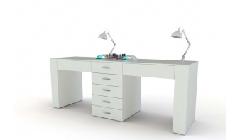 Двойной маникюрный стол Лиза-2 BMS по индивидуальному размеру