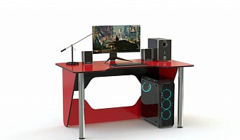 Геймерский стол Стелл 2 BMS красного цвета