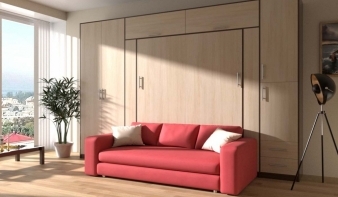 Двуспальная Шкаф-кровать с диваном Изабель-5 BMS