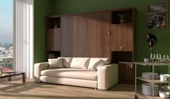 Вертикальная Шкаф-кровать с диваном Филл BMS
