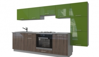 Кухня Loft №1 BMS зеленого цвета