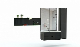 Мебель для ванной Алоэ 2 BMS черная