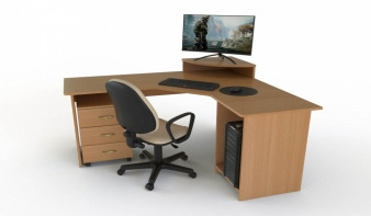 Угловой стол компьютерный Визави BMS с тумбой