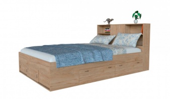 Двуспальная кровать с полками Мая 28