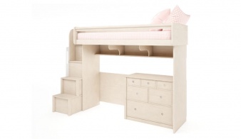 Детская кровать Медисон-2.10 с ящиком и комодом BMS с лестницей