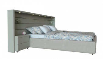 Двуспальная кровать с полками Солл 31
