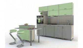 Кухня Тандар-2 BMS зеленого цвета