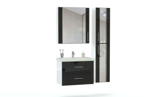 Мебель для ванной Шелти 3 BMS комплект с тумбой, раковиной, зеркалом