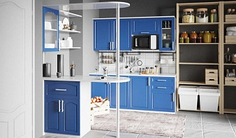 Кухня Невил-12 BMS в синих тонах