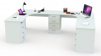 Угловой письменный стол для двоих Дублин 92 BMS по индивидуальному размеру
