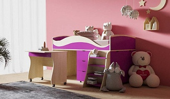 Кровать детская Минни 4 BMS со столом
