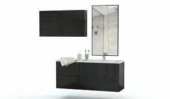 Комплект для ванной комнаты Плайн 4 BMS черная