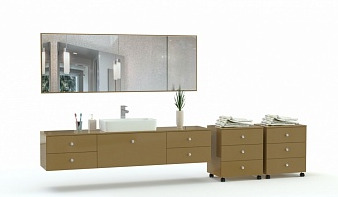 Мебель для ванной Мей 1 BMS комплект с тумбой, раковиной, зеркалом