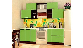 Кухня Дольче Вита 2.4 BMS зеленого цвета