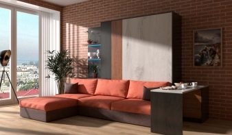 Шкаф-кровать с диваном Лола BMS со столом