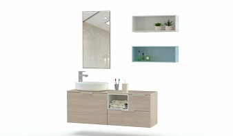 Мебель для ванной комнаты Комбо 1 BMS комплект с тумбой, раковиной, зеркалом