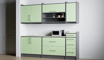 Кухня Олимпия BMS зеленого цвета