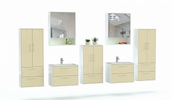 Мебель для ванной Лазурь 4 BMS комплект с зеркалом и шкафом