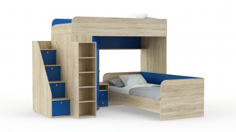 Детская двухъярусная кровать Никс BMS со шкафом